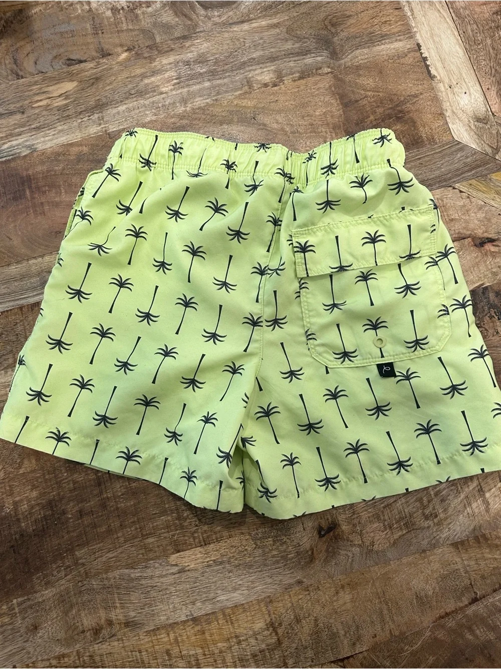 art class Neon Yellow Lined Swim Shorts with Gray Stripe Waistband